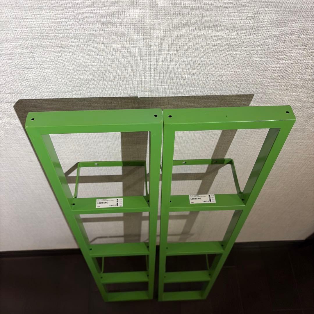 廃盤人気 2個 IKEA LERBERG スチールウォール CDラック グリーン