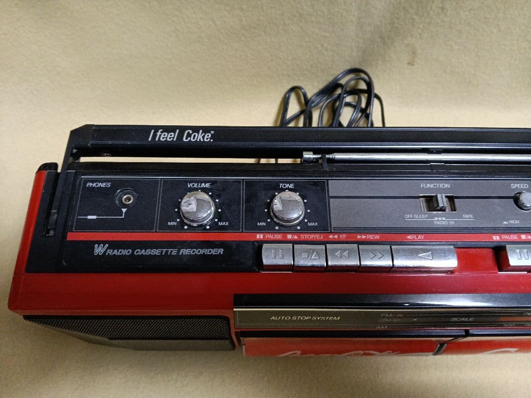 Coca-Cola ダブルカセットラジカセ ジャンク品 - メルカリ