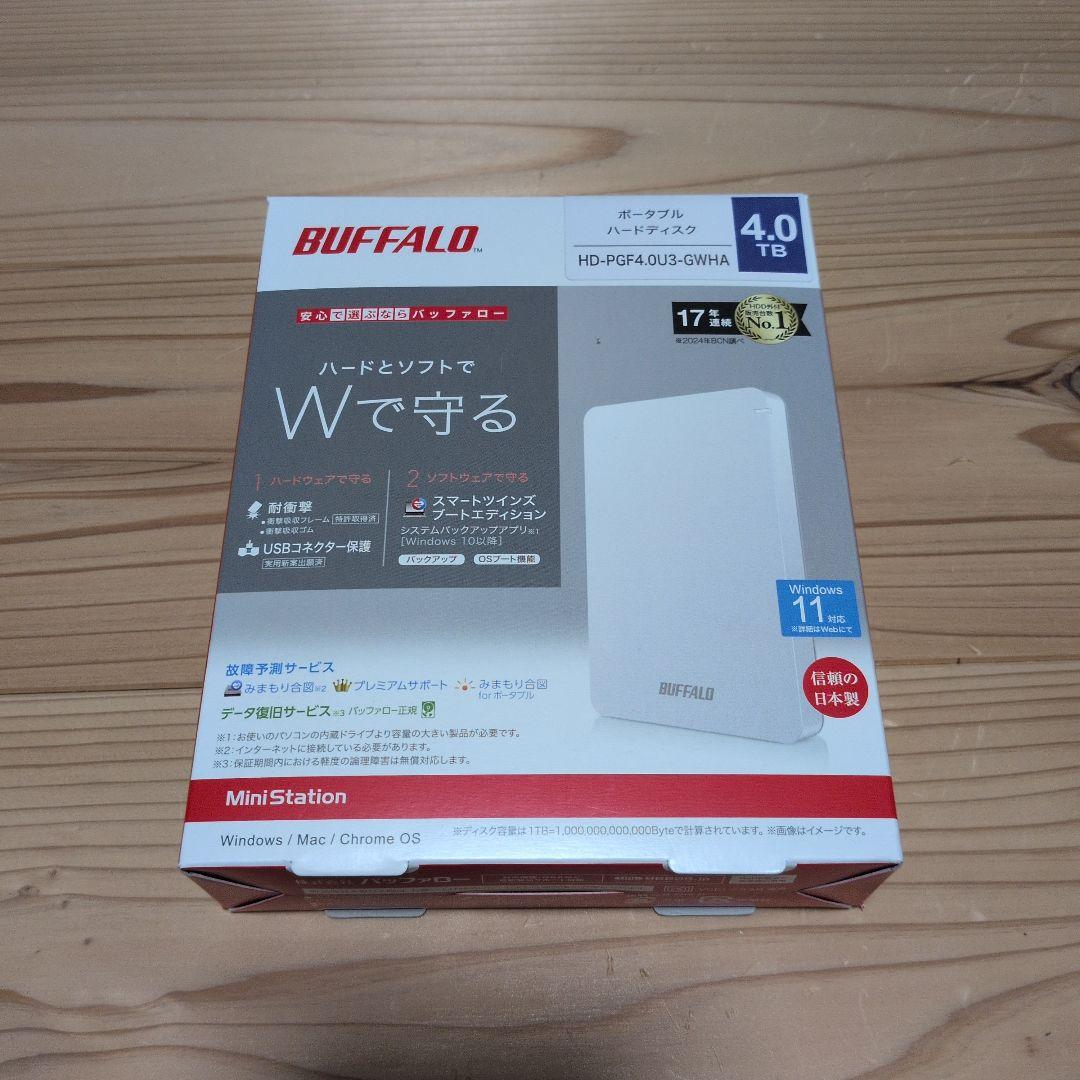 BUFFALO HD-PGF4U3-WHA 4TB 外付けHDD 楽天市場】バッファロー(BUFFALO) HD-PGF4.0U3-GBKA ブラック