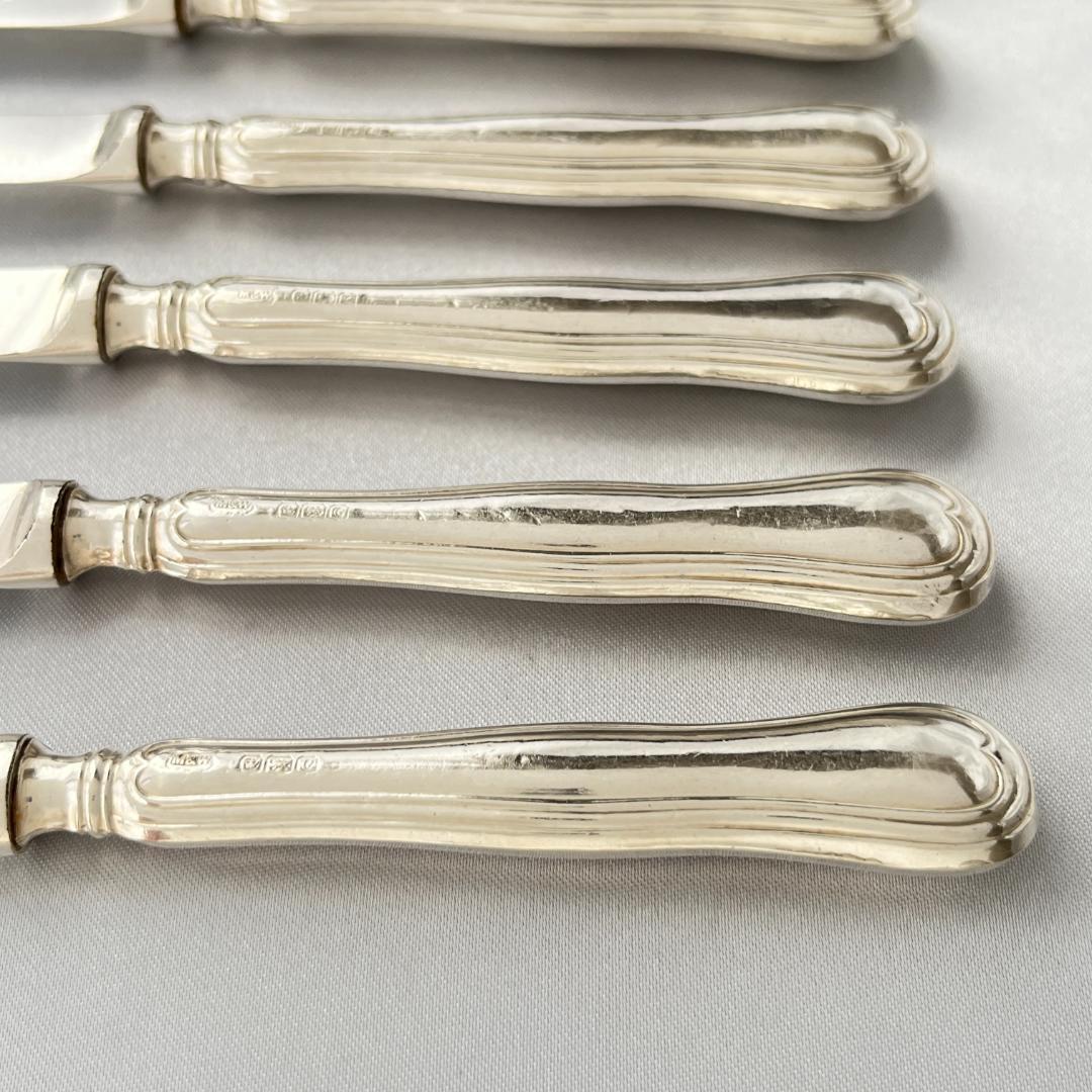 Mappin & Webb】【純銀ハンドル】 ティーナイフ 6本 ケース - メルカリ