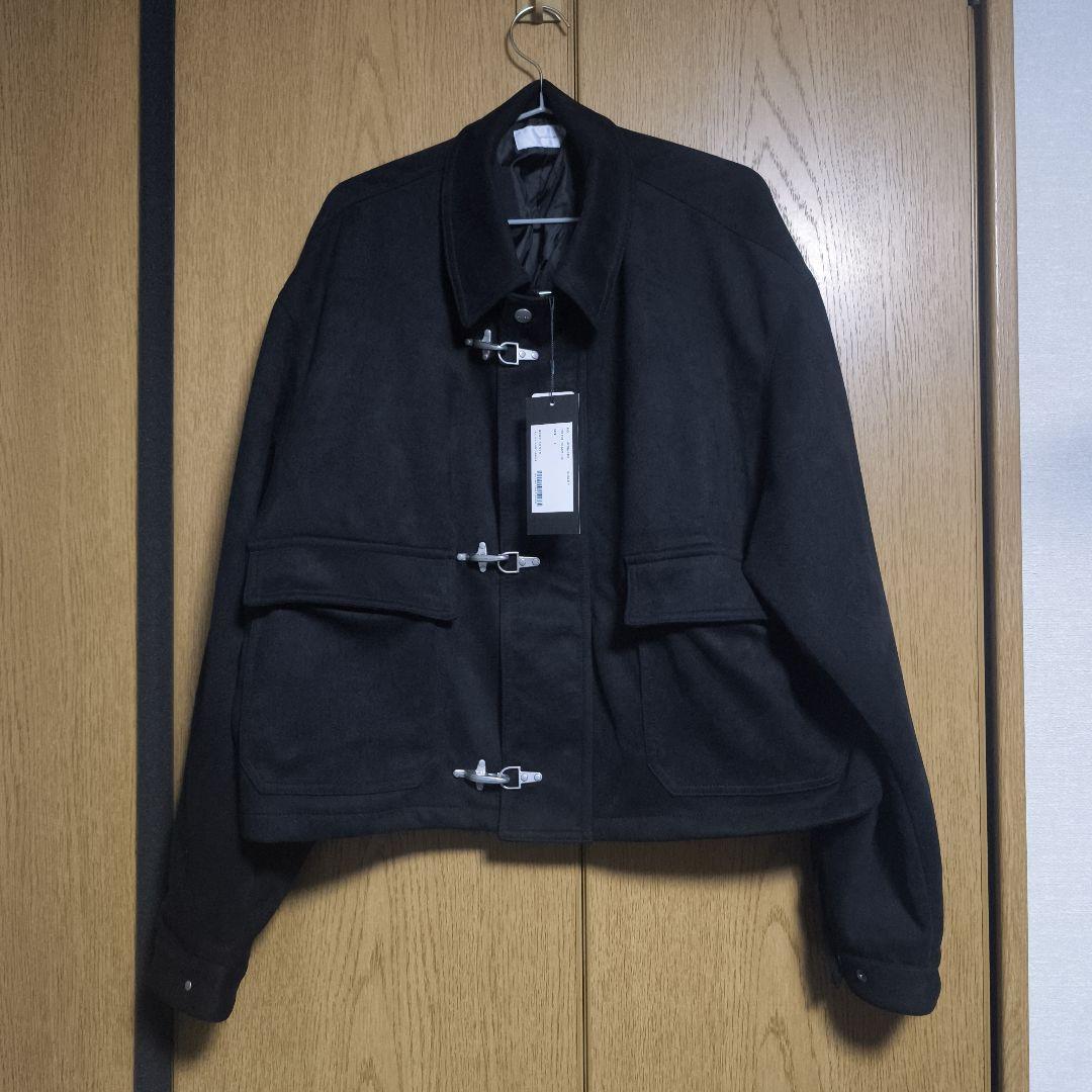 【ADRER　最新作即完黒L 】ファイヤーマンフックショートブルゾン