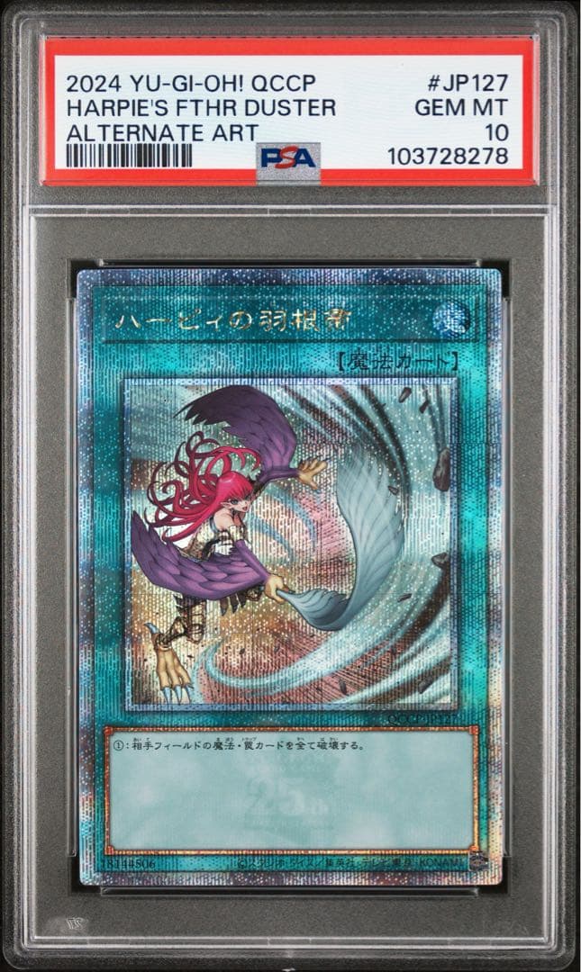 鑑定品 PSA10 】 極美品 ハーピィの羽根帚 25th クオシク 絵違い