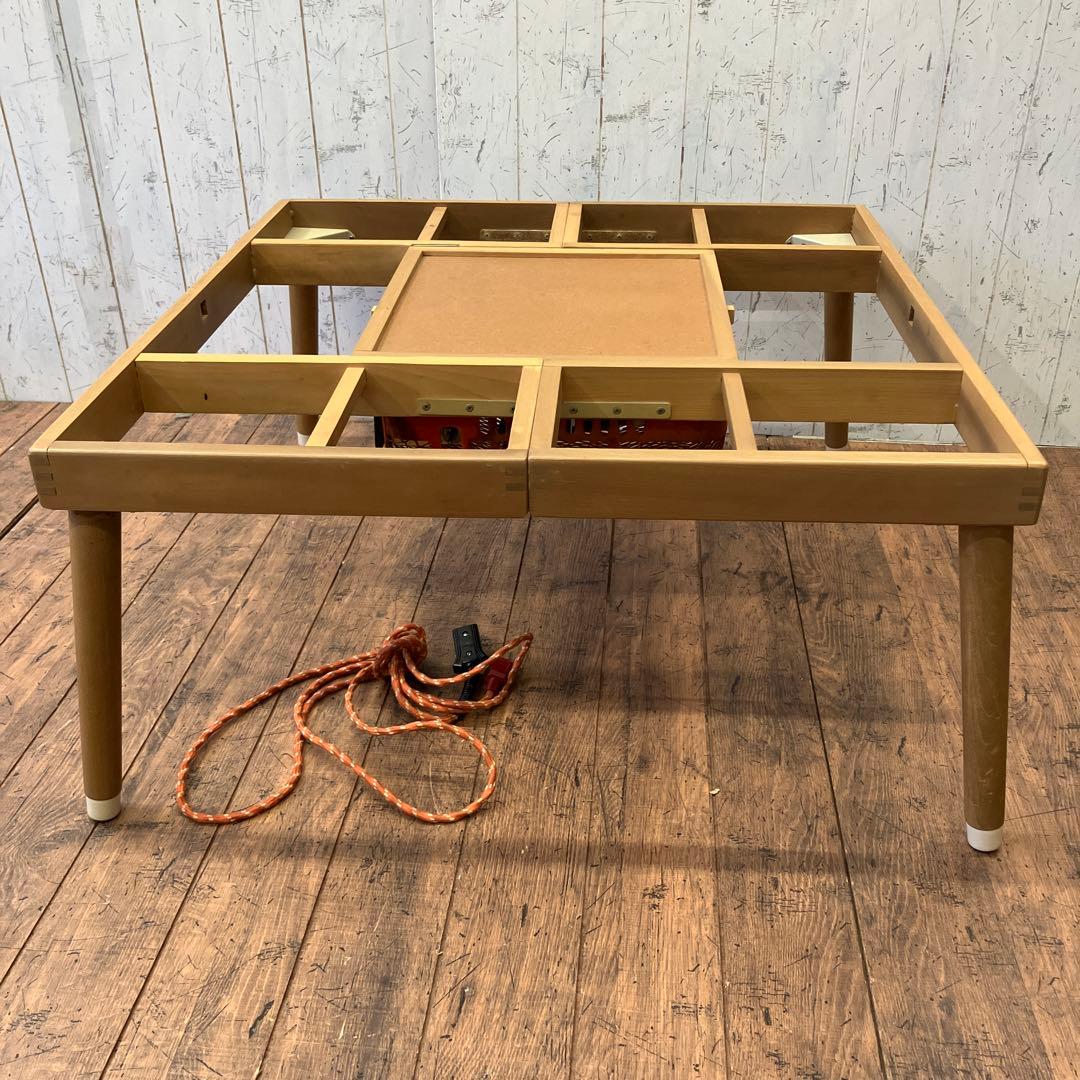 昭和レトロ ゴールド 木製 やぐらこたつ 折りたたみ 東芝 二つ折り