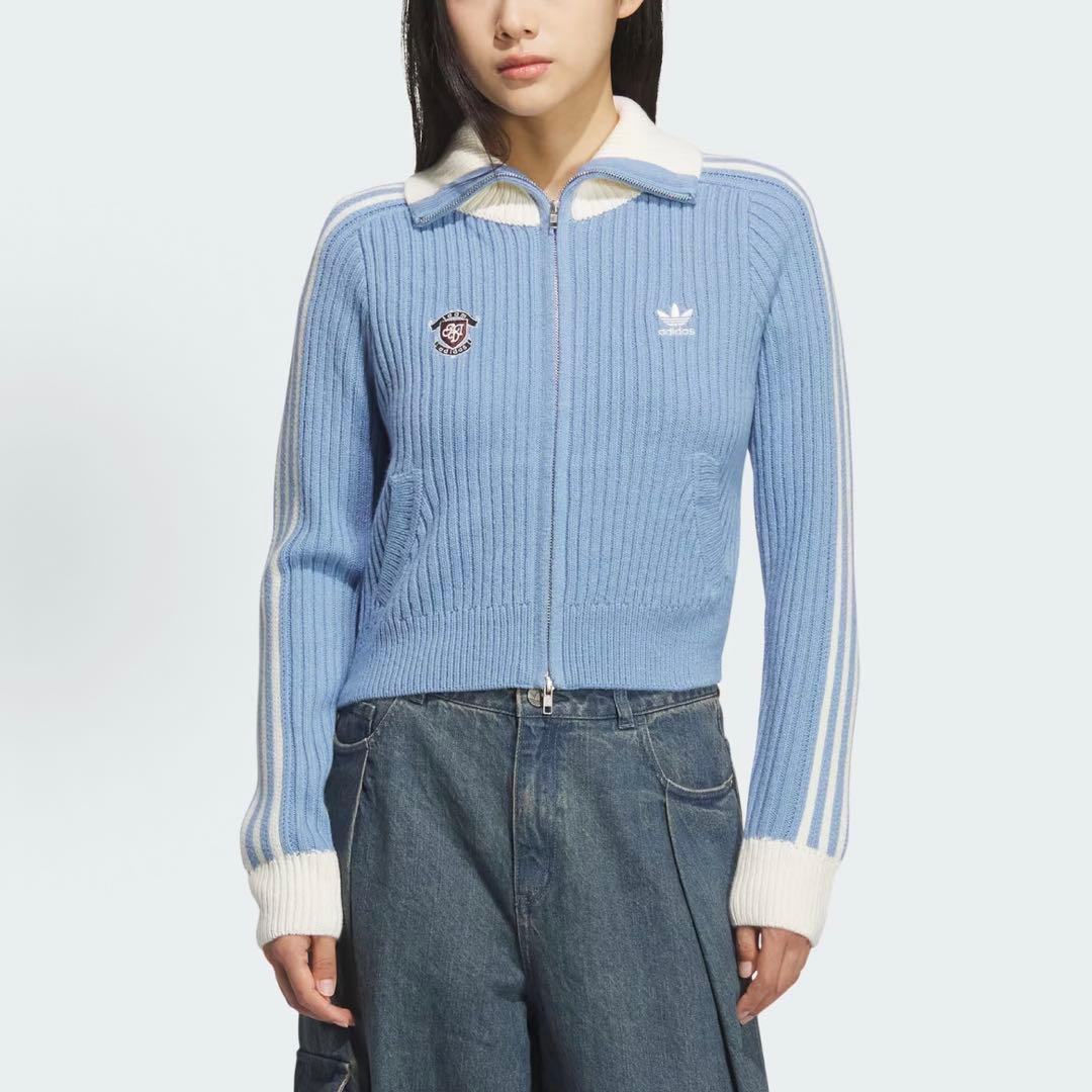海外限定M Adidasジップアップ ニットジャケット KF0719 adidas - 海外限定M Adidasジップアップ ニットジャケット KF0719の