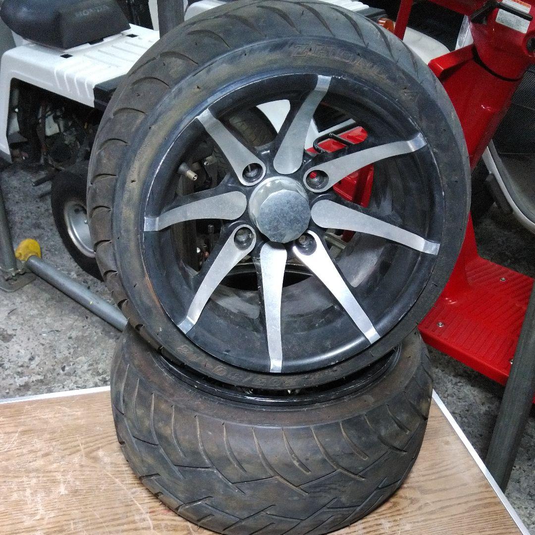 205/40-14ホイールタイヤ付き バギーやジャイロ用 ジャイロUP用クロス