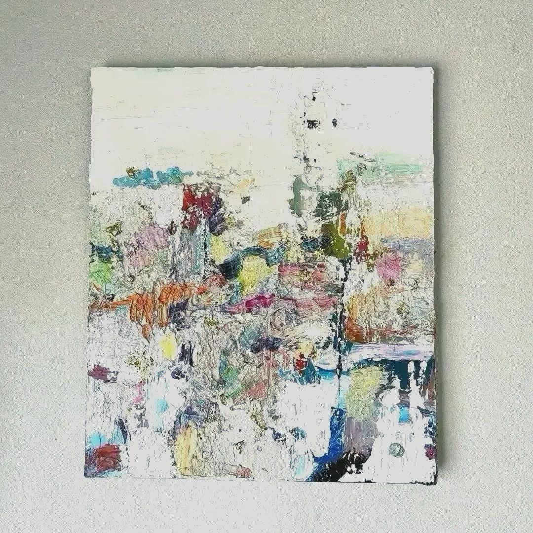 油絵　油彩　抽象画　絵画　現代アート　1点もの　アート作品　原画　金箔装飾