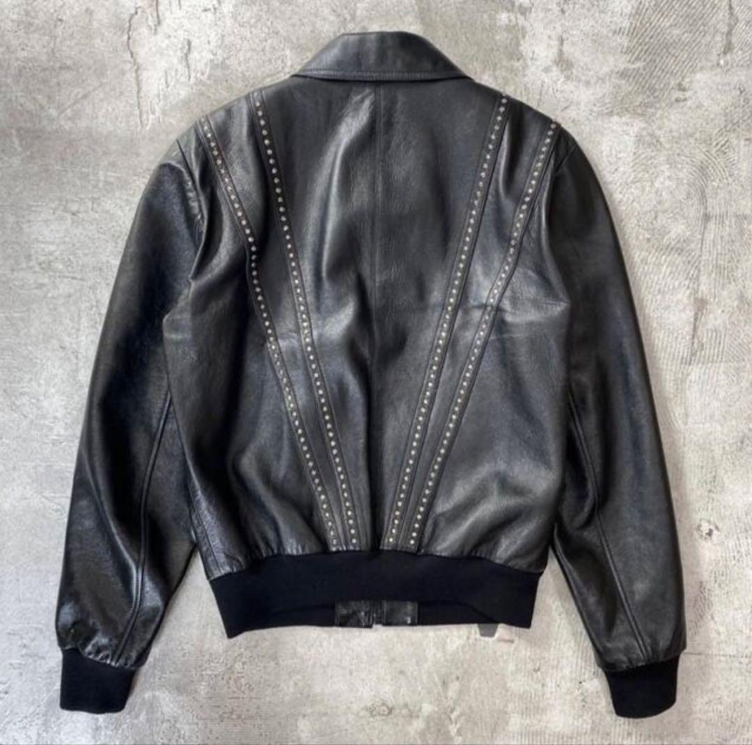 CELINE 19SS ラムスキンラインストーンレザージャケット - メルカリ