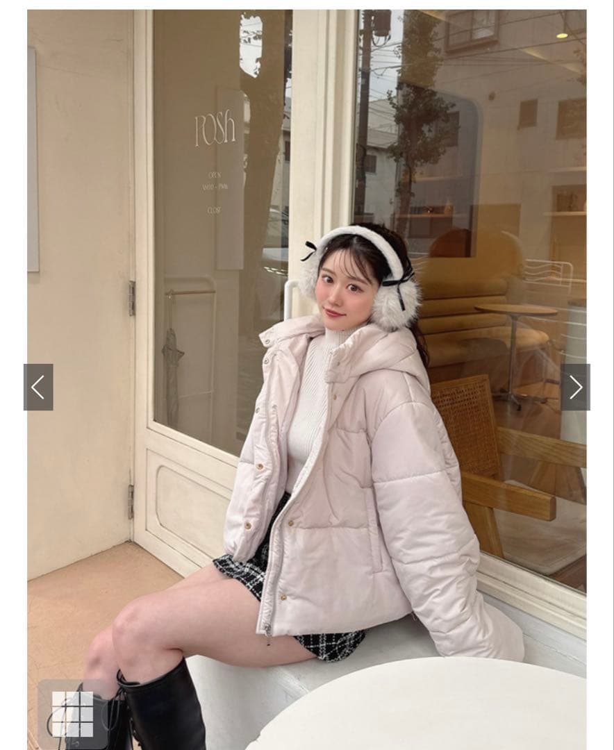 フード付き中綿ダウンジャケット ピンク［pm668］ - メルカリ