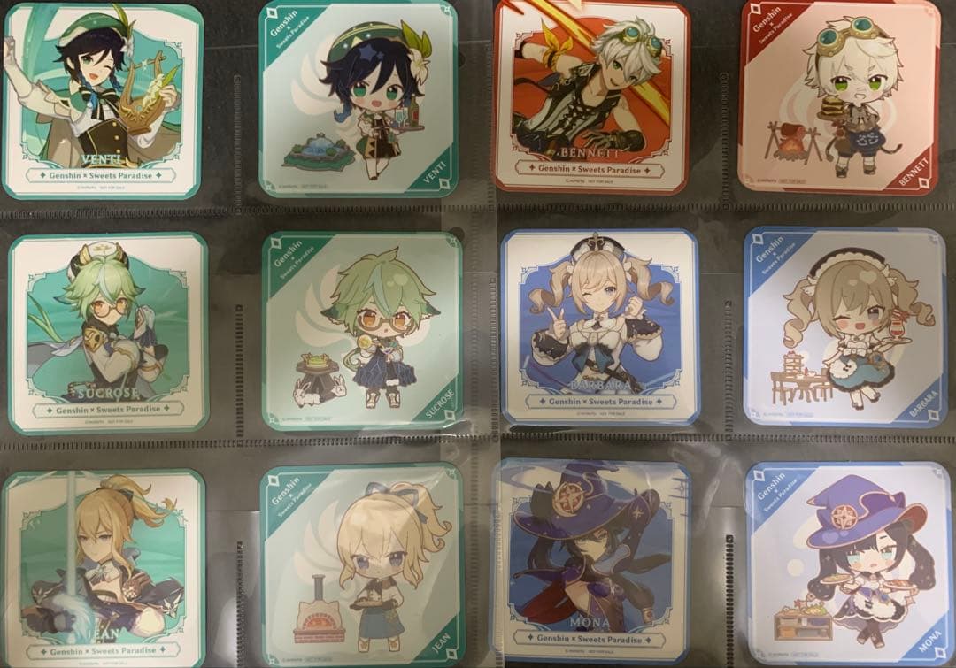 【美品】原神 スイパラ コースター フードタグ まとめ売り