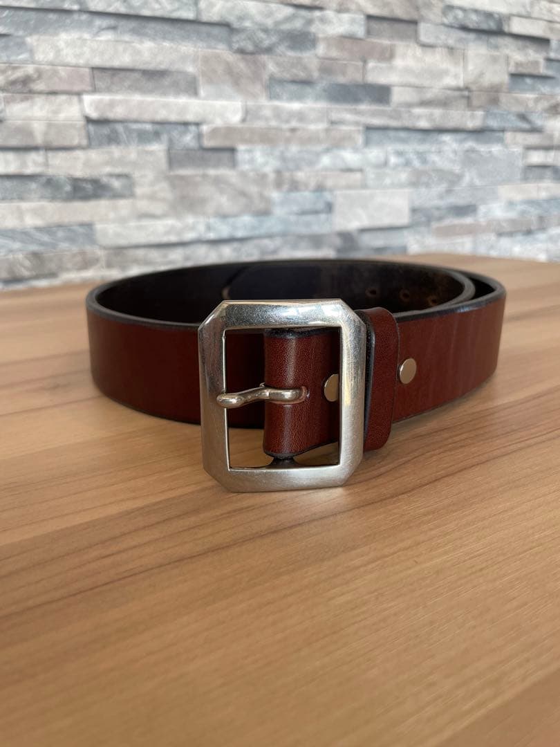 INCEPTION サドルレザー　ギャリソンベルト　SADDLE LEATHER Inception Saddle Leather Garrison Belt (Natural) - Okayama Denim