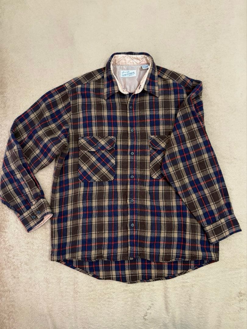 90s SEARS ROEBUCK チェック柄ネルシャツ Lサイズ - メルカリ