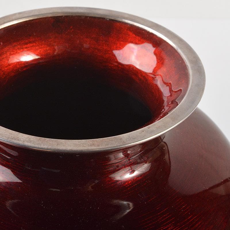 七宝焼 安藤七宝店 純銀刻印 透釉 四君子文 花瓶 M R7023 - メルカリ