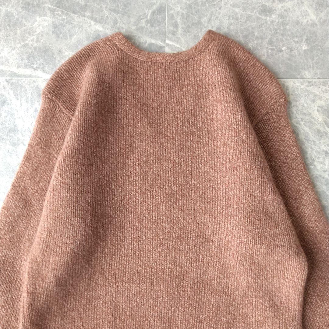 557 ヨーガンレール カシミヤ混 Vネック ニット セーター ピンク