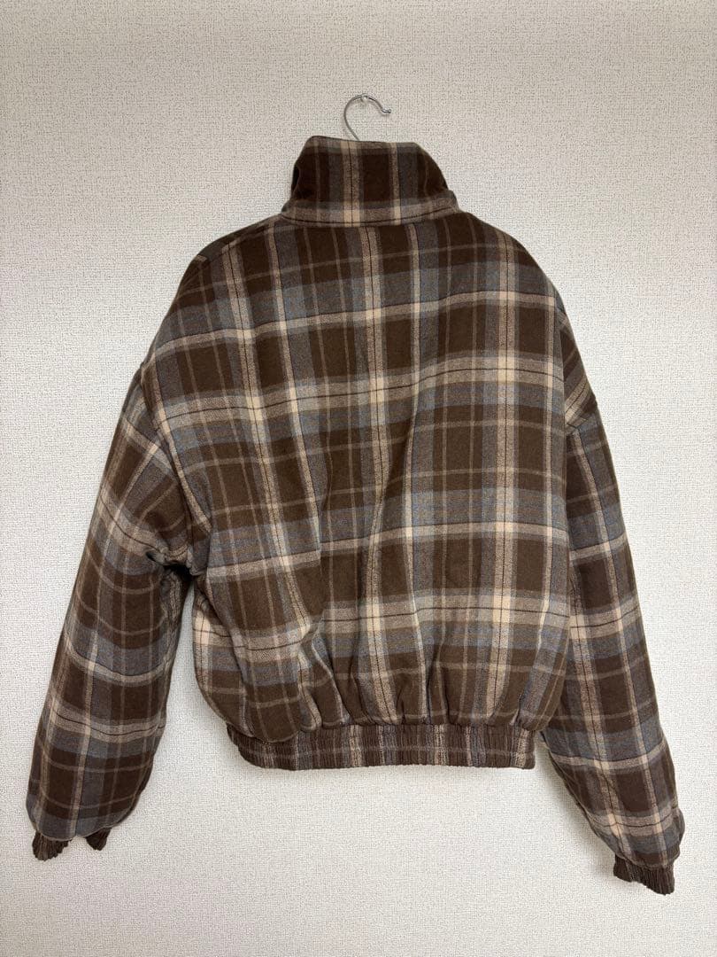 地底人オンライン リバーシブルチェックアウター ベージュ - メルカリ