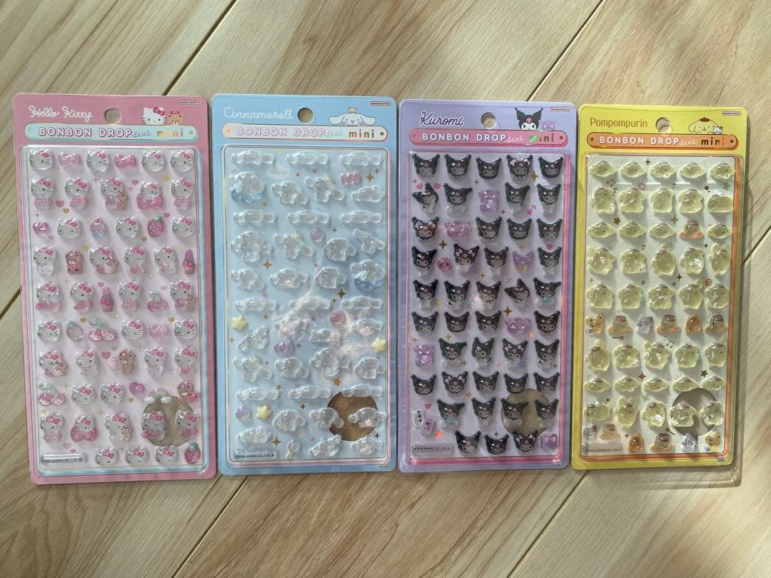 正規品 ボンボンドロップシール ミニ サンリオ全種類8種類コンプリート