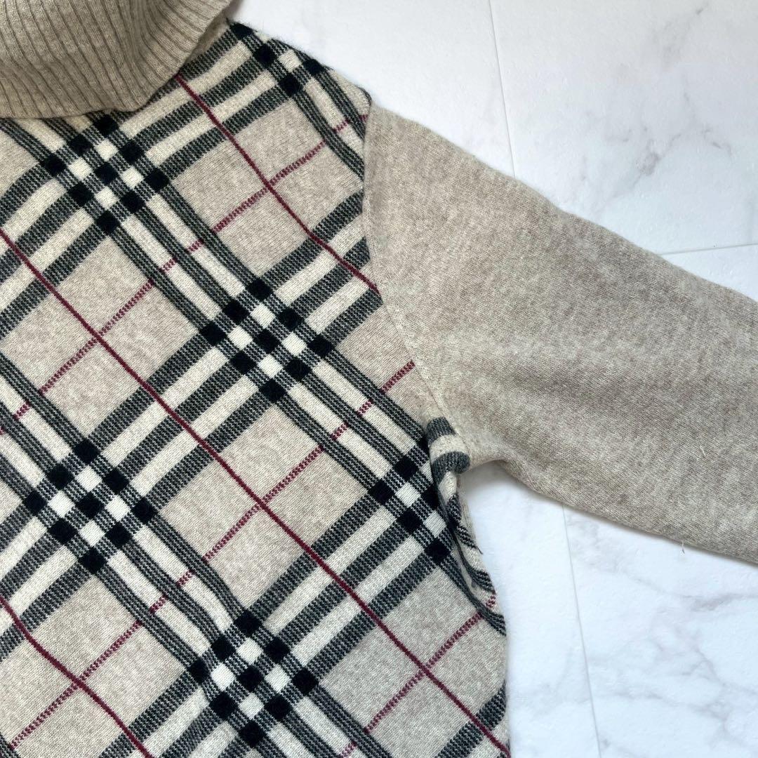 BURBERRY LONDON ニット【F】ノバチェック タートルネック D58 - メルカリ