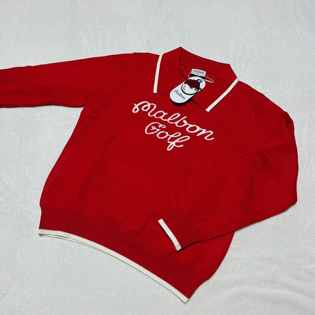新品 マルボン Malbon golf ゴルフ 裏地付トップス レッド L - メルカリ
