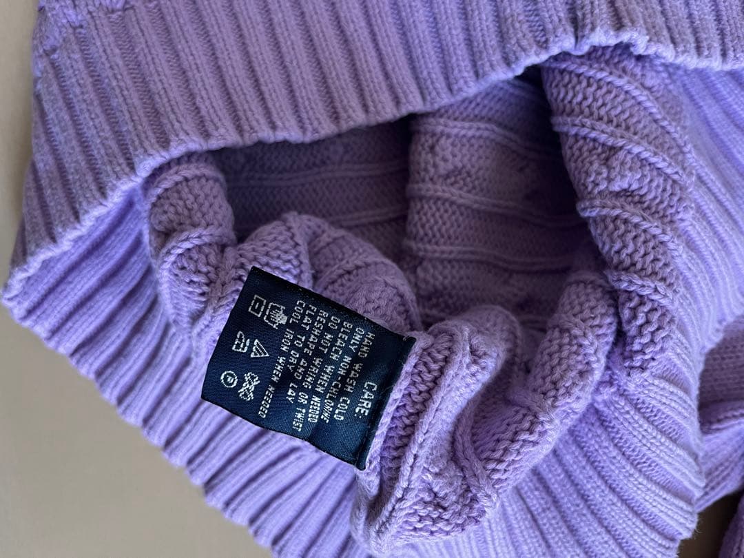 美品】Ralph Lauren ラベンダー カラー ケーブルニット S - メルカリ