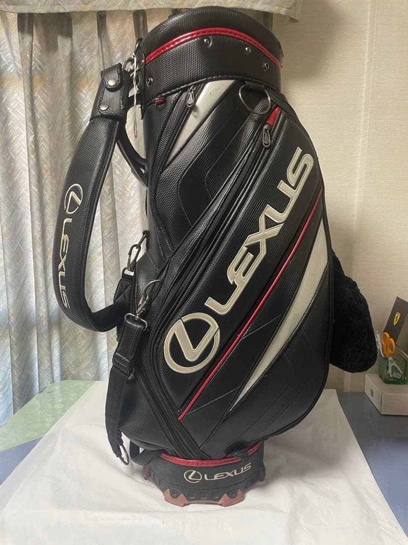 Lexus ゴルフバッグ・キャディバッグ 黒/赤　蓋あり 2026年最新】レクサス キャディ-バッグの人気アイテム - メルカリ