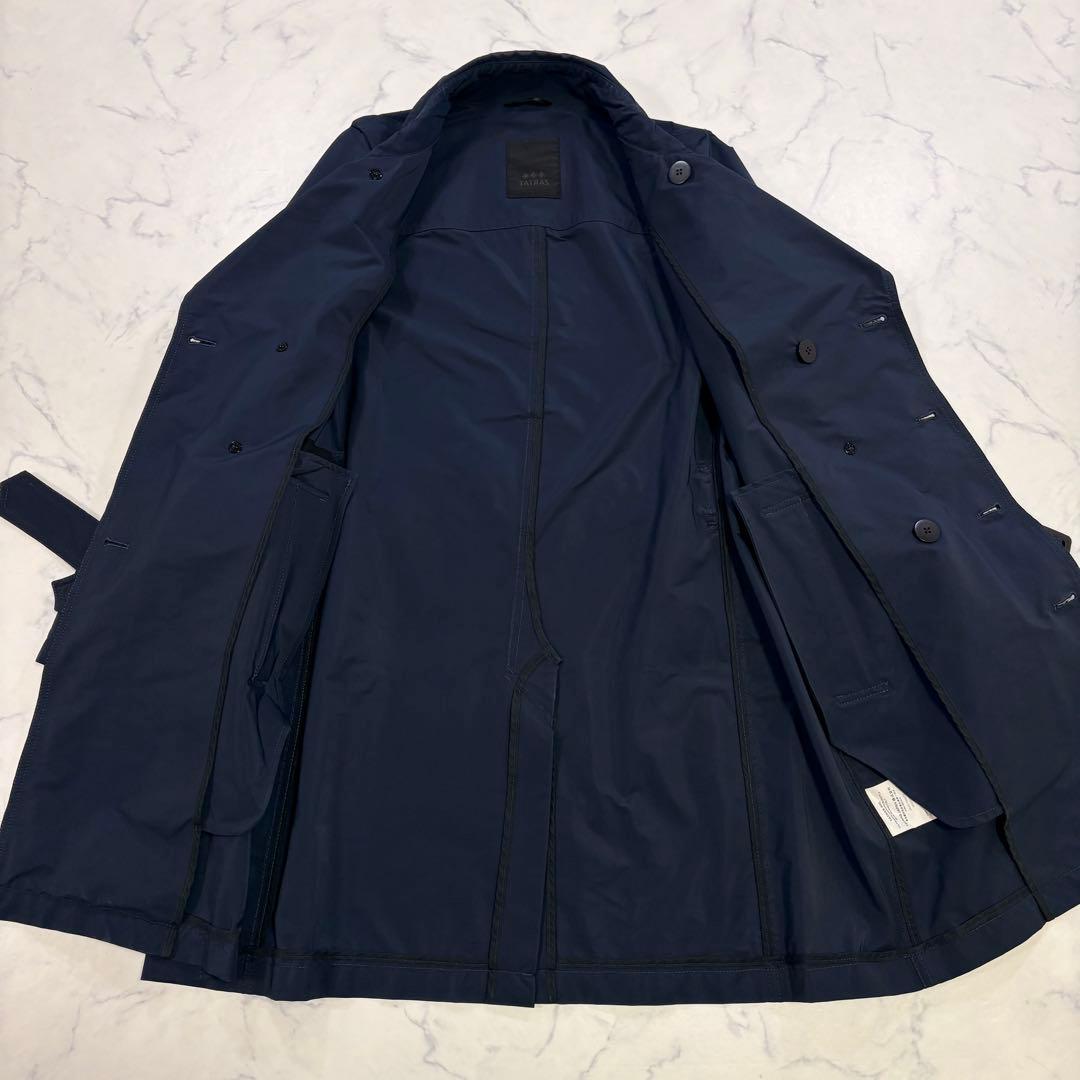 美品 TATRAS ダブル トレンチコート ネイビー ポーランド製 Mサイズ