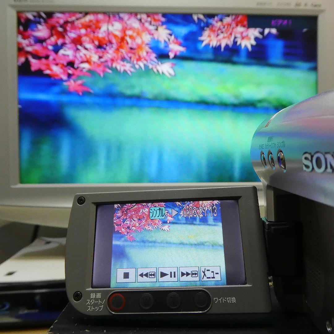 動作品ソニー DCR-HC46 Mini DVビデオカメラ DVDダビングに最適