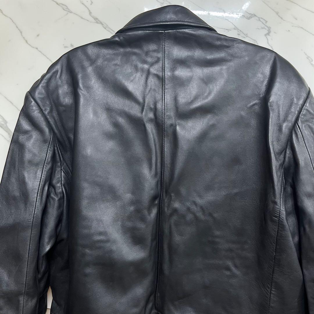 ✨レア✨オールドユニクロ Lサイズ 黒 レザージャケット ラムレザー