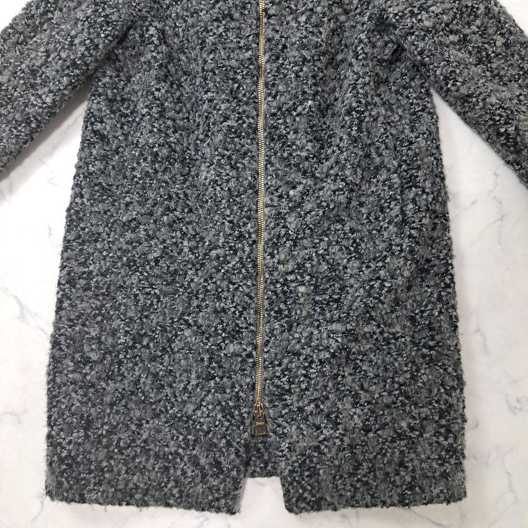 HERNO ヘルノ ツイード ダウン コート ウール アルパカ 2way 44 - メルカリ