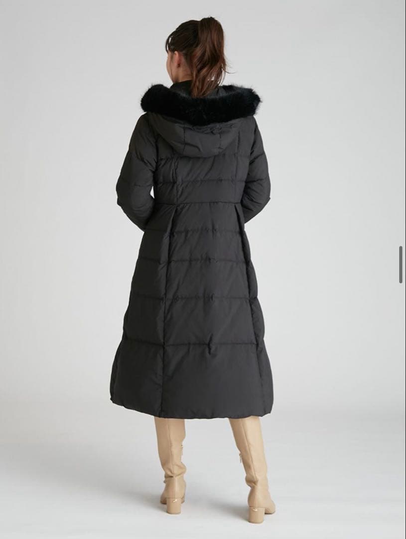 CELFORDセルフォード フードリボンロングダウンコート 黒 36 - メルカリ