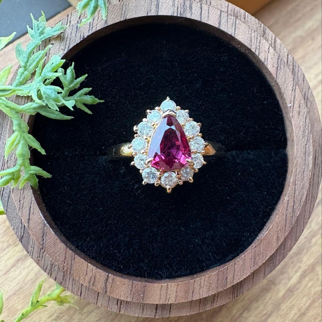 noah　天然ルビー 1.04ct 18金 リング 12号 鑑別付