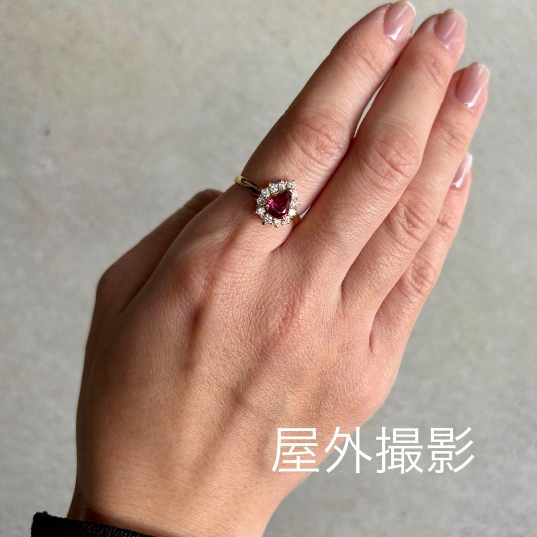 noah　天然ルビー 1.04ct 18金 リング 12号 鑑別付