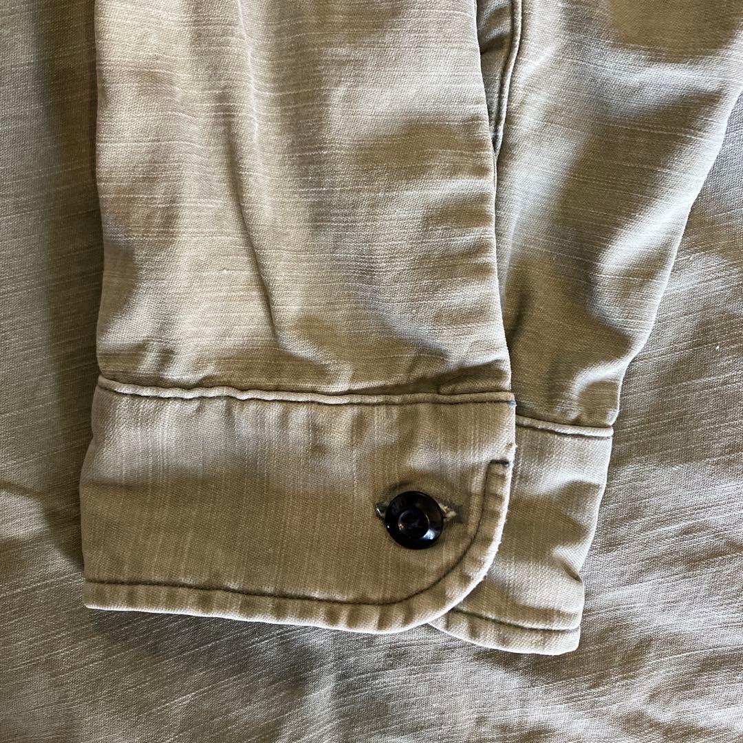 マディソンブルー バックサテンハンプトンシャツ カーキ 02 希少サイズ