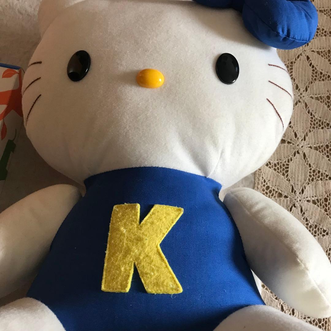ハローキティ ビッグ ぬいぐるみ 青、ピンク 2つ セット 平成レトロ