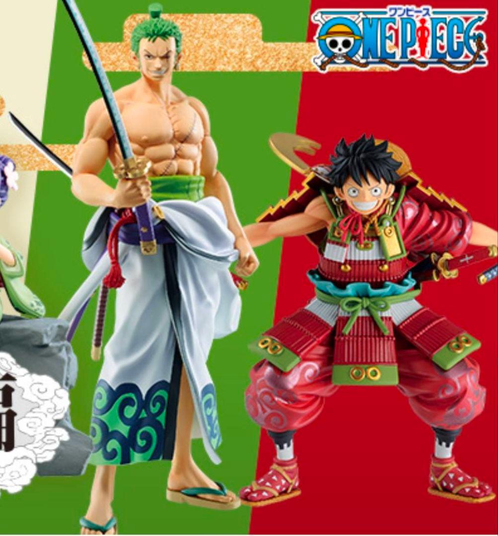 一番くじワンピースワノ国 B賞鎧武装ルフィ太郎 C賞 ゾロ十郎＆閻魔 二個セット