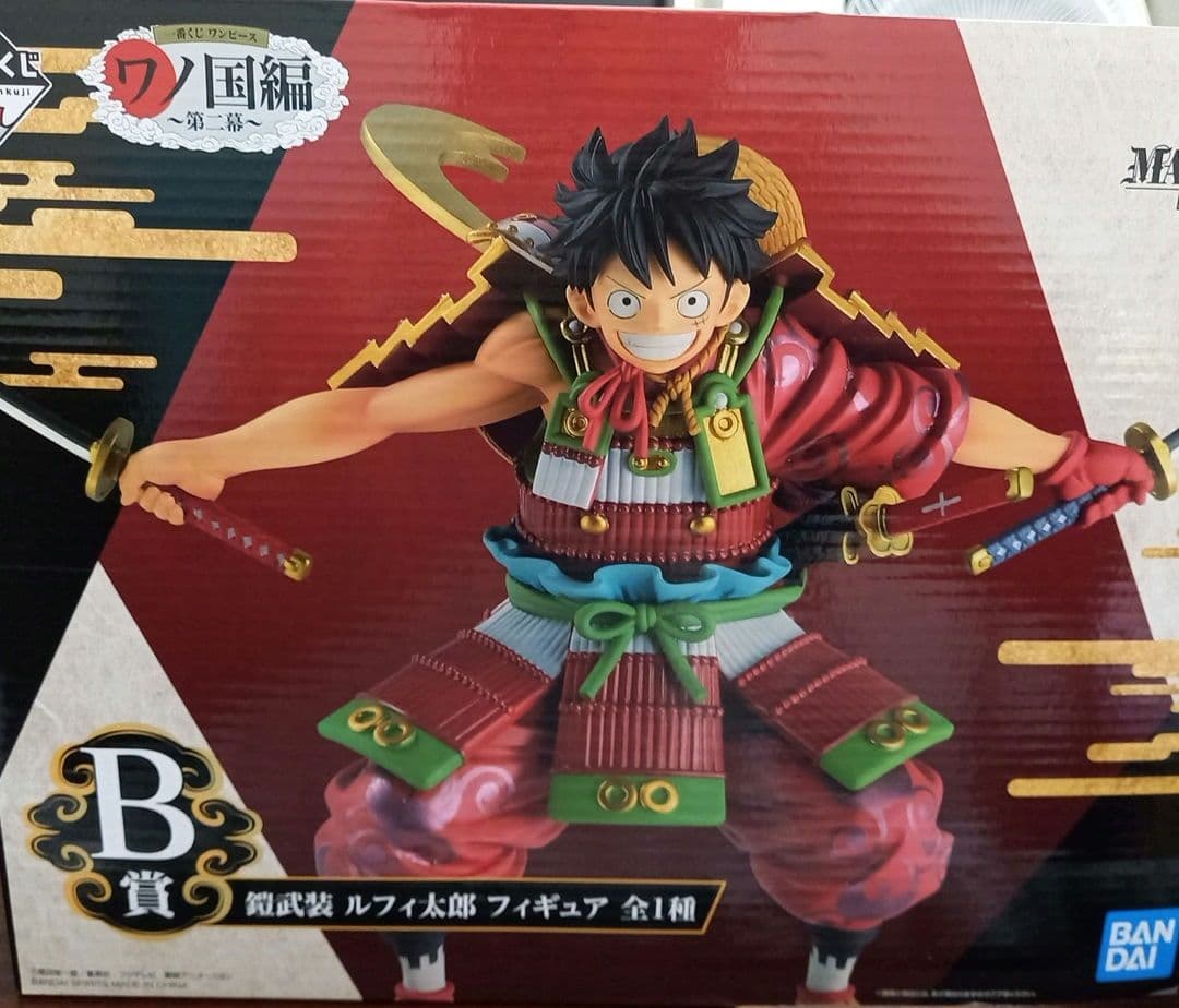 一番くじワンピースワノ国 B賞鎧武装ルフィ太郎 C賞 ゾロ十郎＆閻魔 二個セット