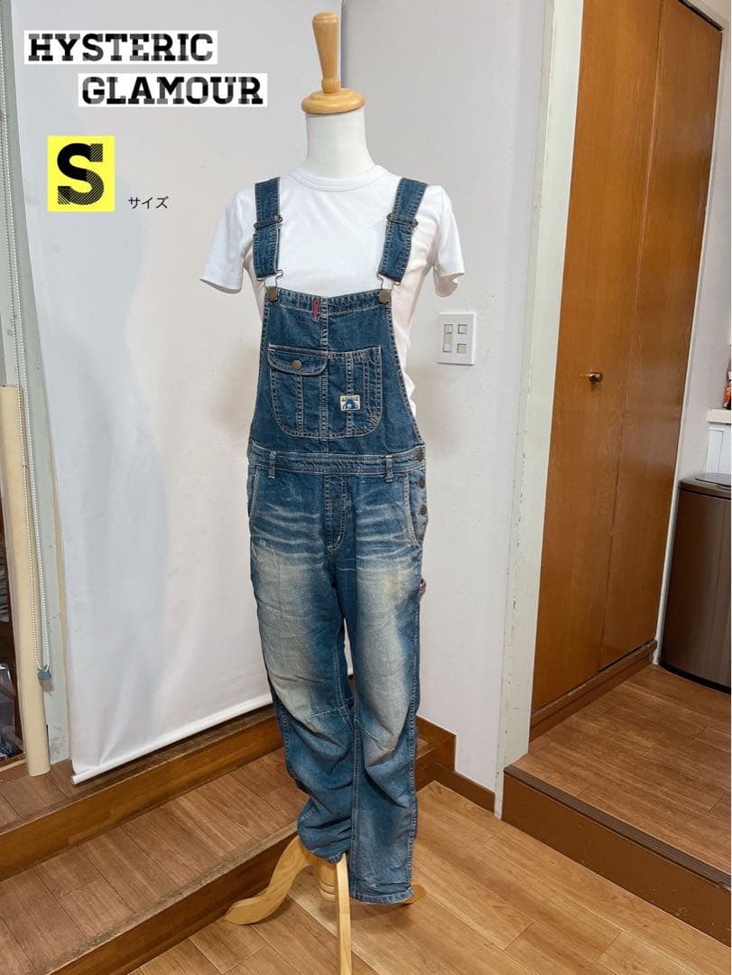 【希少♡】HYSTERIC GLAMOUR オーバーオール　デニム HYSTERIC GLAMOUR（ヒステリックグラマー）の「USED加工