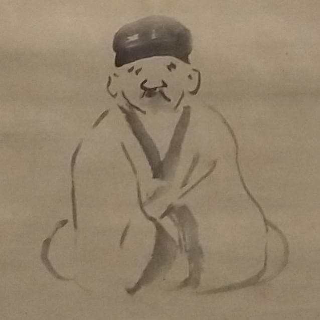 掛軸　作者不詳　『けふ斗り人もとしよれ初時雨』（芭蕉）　人物