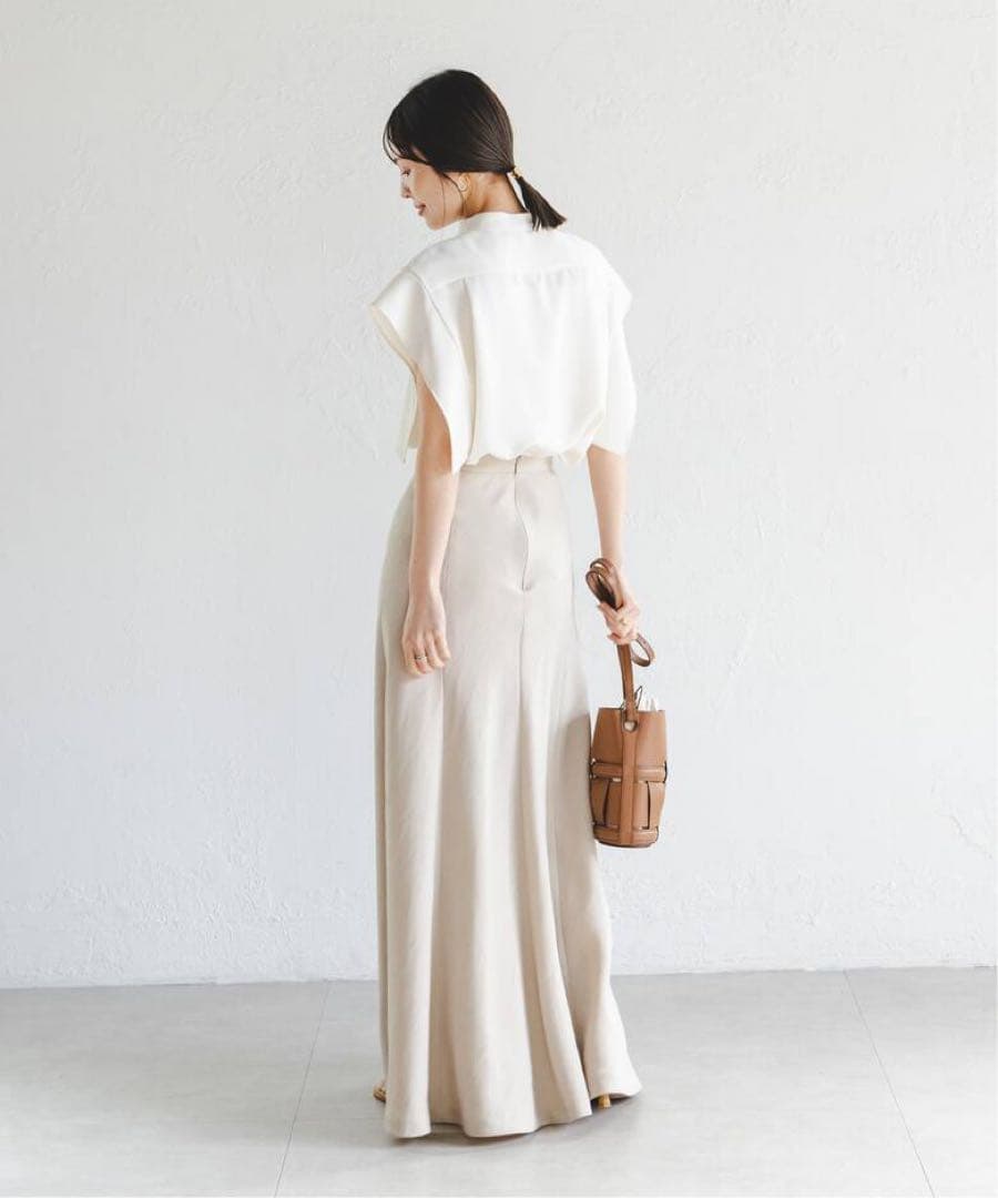 《WEB限定追加》【洗える】スクエアースリーブフロントオープンブラウス2