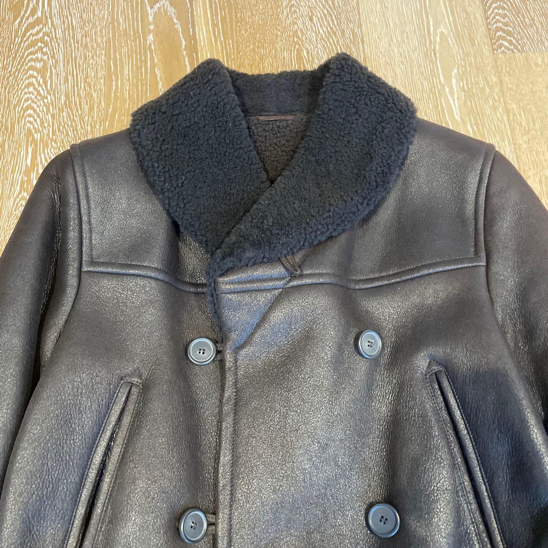 ジルサンダー Jil sander レザー ムートンコート カーコート - メルカリ