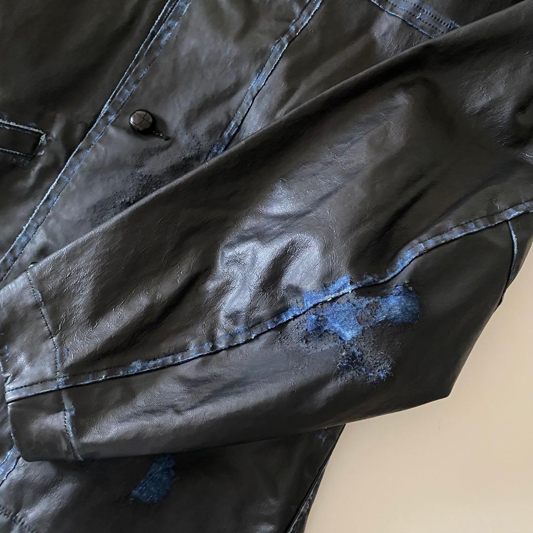 25ss doublet レザーコーティングデニムジャケット ダブレット - メルカリ