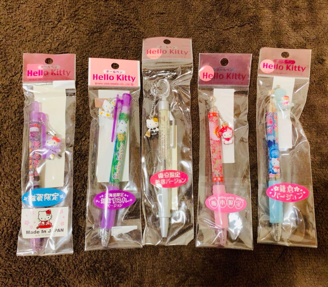 ご当地キティ 60個 根付 ロリータ/新宿キティ 栃木いちごペン等 レア