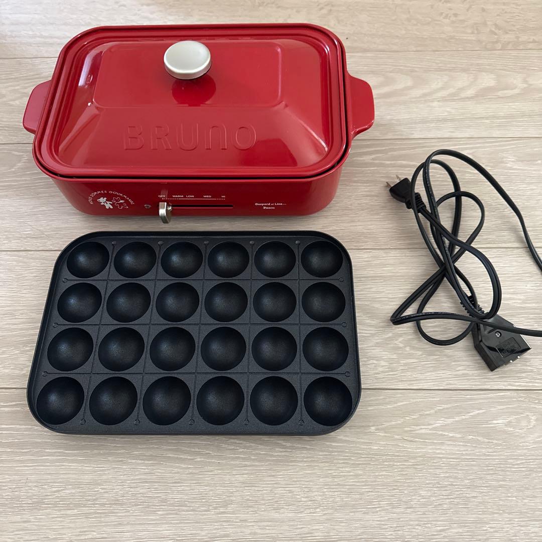 BRUNO コンパクトホットプレート レッド リサとガスパール - メルカリ