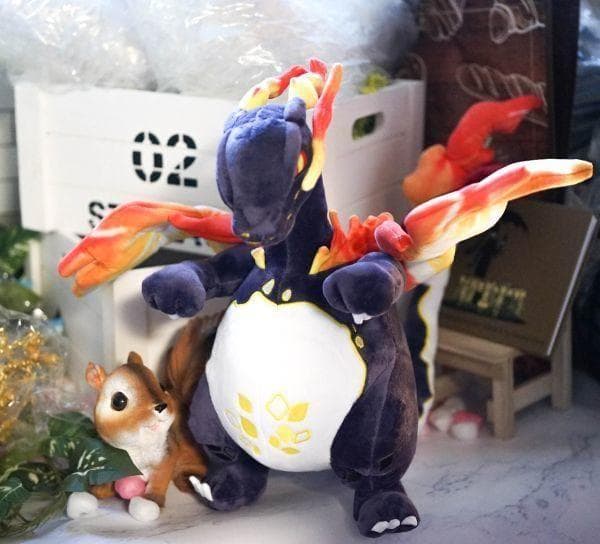 リザードン　ぬいぐるみ　キョダイマックス　色違い　３８ｃｍリボン袋付【残3限定】