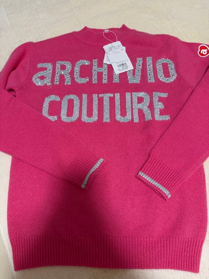 archivio ピンク セーター 36 新品未使用 ARCHIVIO アルチビオ ニットセーター ピンク系 36 ゴルフウェア