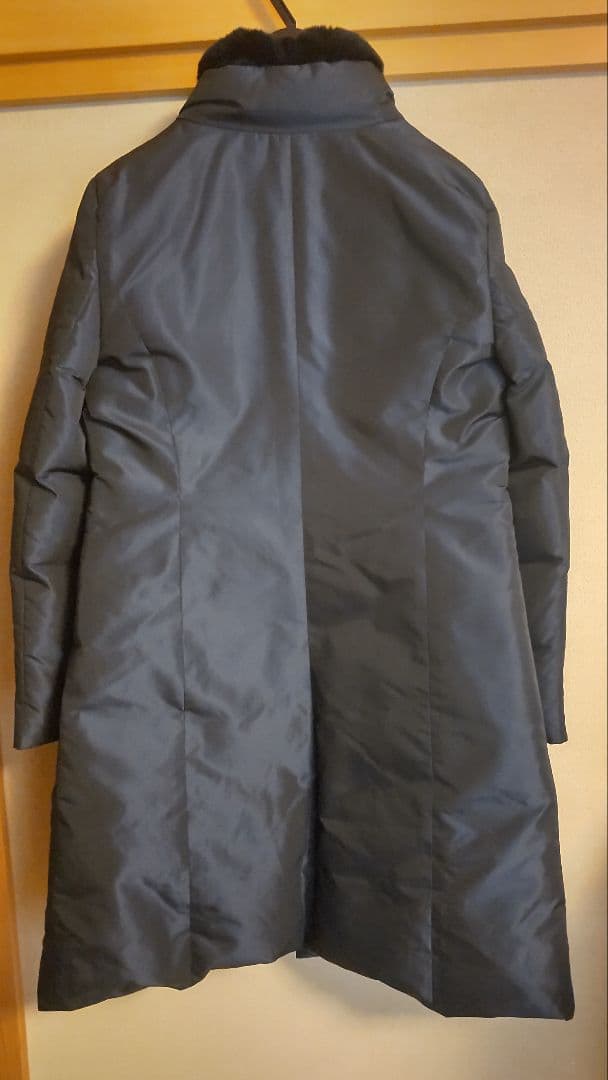 ダックス DAKS London ファー付きロングダウンコート 40 濃紺 - メルカリ