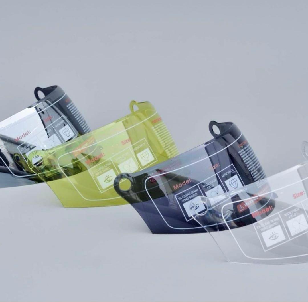 小型シェル フルフェイスヘルメット クリアシールド付き レトロ