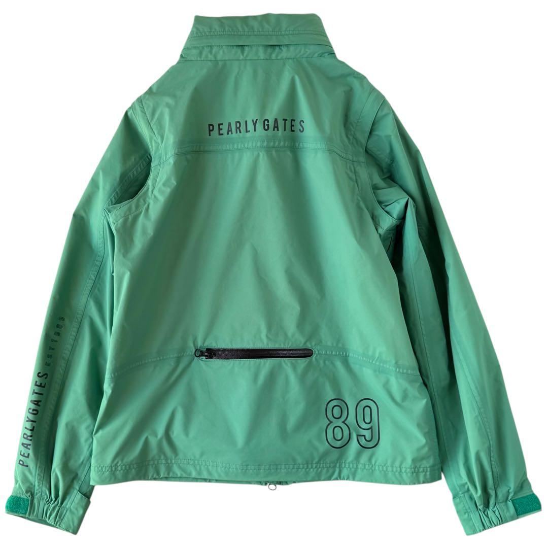 パーリーゲイツ 2WAYレインジャケット フルジップ フード付きレイン