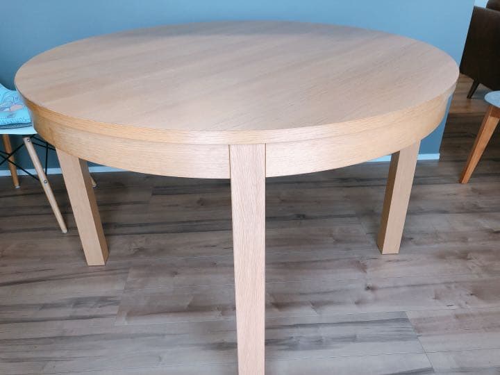 ダイニングテーブル IKEA BJURSTA 丸テーブル 伸長テーブル - メルカリ