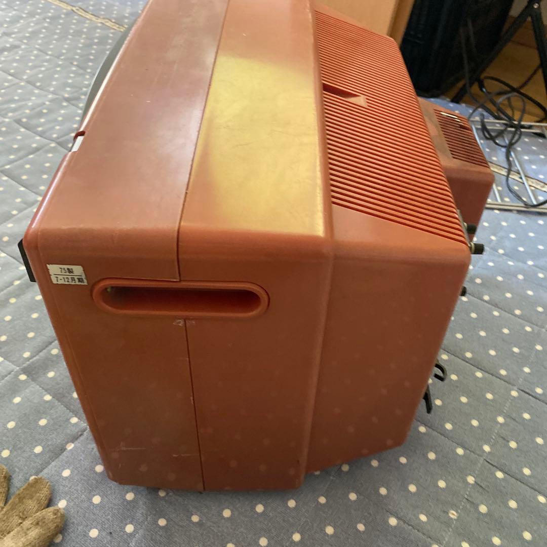 昭和レトロ 小型ブラウン管テレビ 約40cm 赤 レッドSONY KV-1300