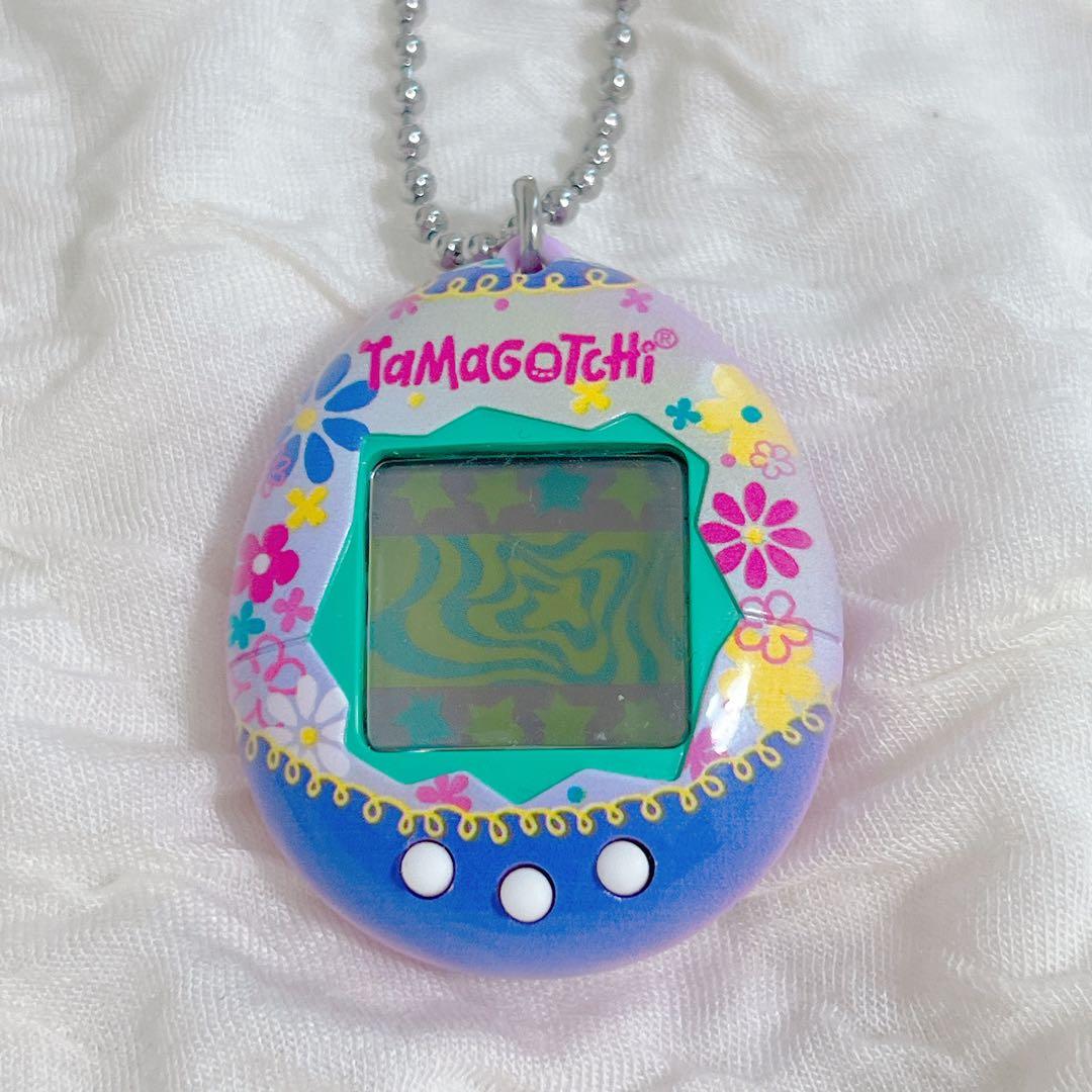 たまごっちオリジナル パラダイス 紫 お花 フラワー 花柄 パープル