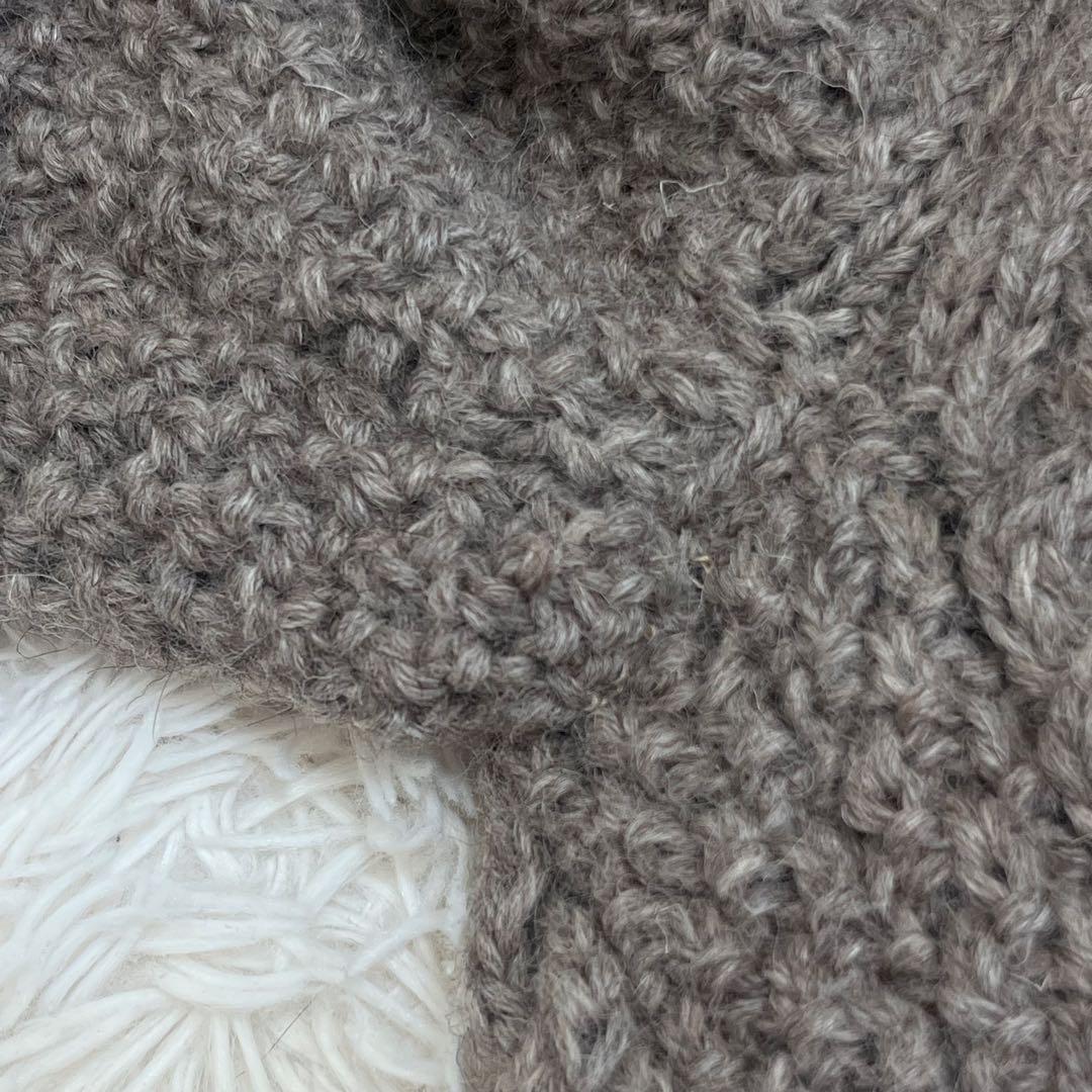 インバーアラン サイズ42 ショールカラーカーディガン 6A ブラウン